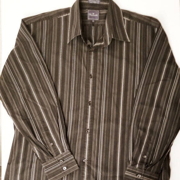 Faconnable Other - Façonnable Men's Black Striped Dress Shirt